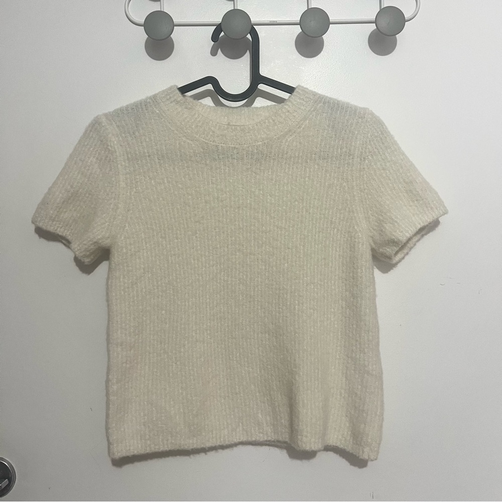 Frank & Oak Fuzzy Cream Sweater